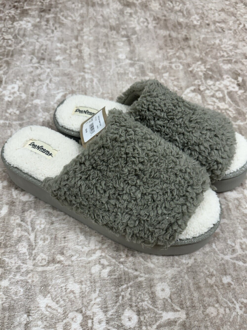NWT Dearfoams Cozy Comfort Women's‎ Platform Terry Slide Slipper 9-10